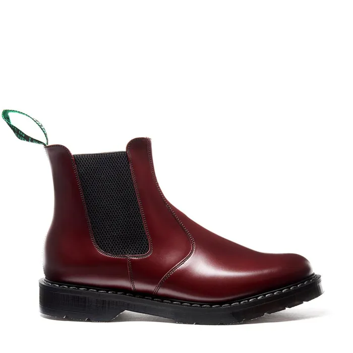 Women Solovair Dealer Boots Oxblood HiShine Dealer Boot