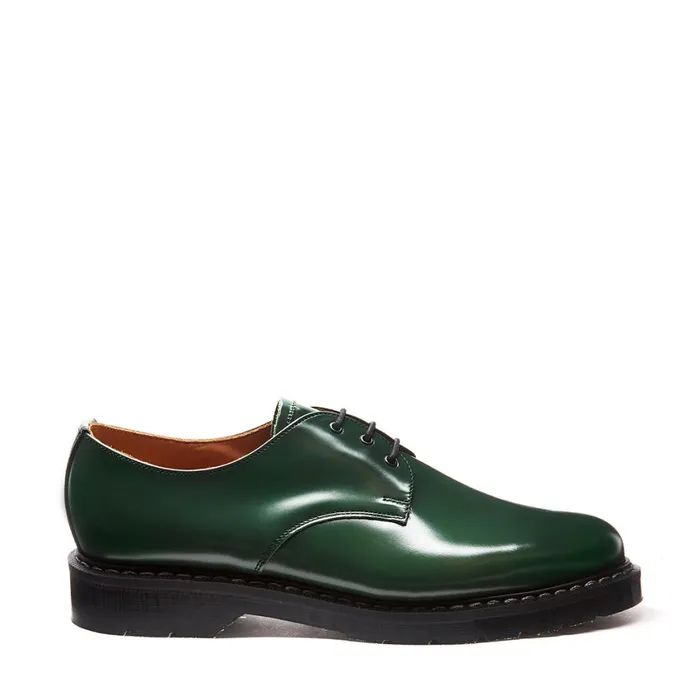 Women Solovair Gibson Shoes Green HiShine Gibson Shoe