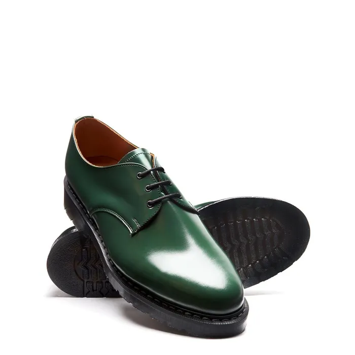 Women Solovair Gibson Shoes Green HiShine Gibson Shoe