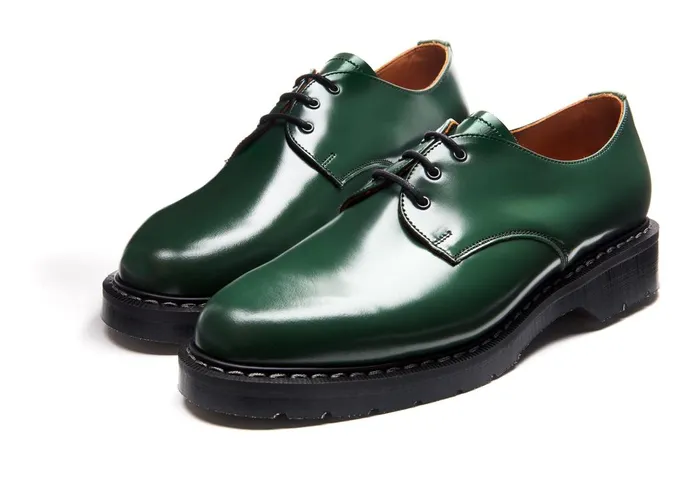 Women Solovair Gibson Shoes Green HiShine Gibson Shoe