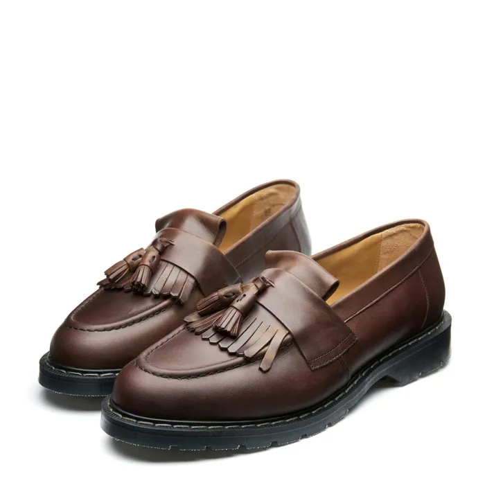 Women Solovair Loafers Gaucho Crazy Horse Tassel Loafer