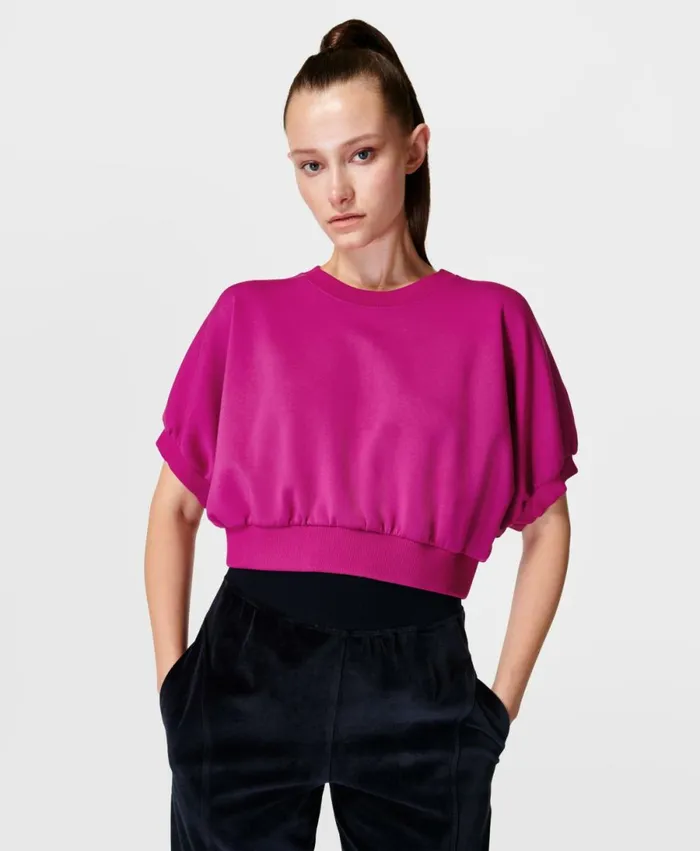 Women Sophia Short Sleeve Top Phlox Pink Sweaty Betty TShirts