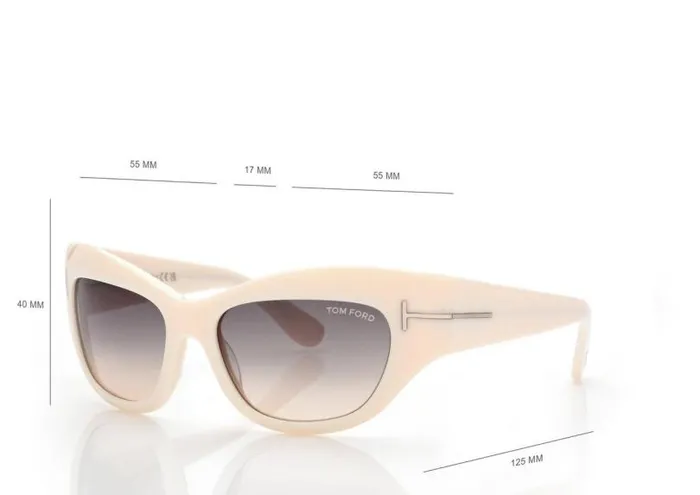Women SUNGLASSES Tom Ford Brianna Sunglasses Ivory