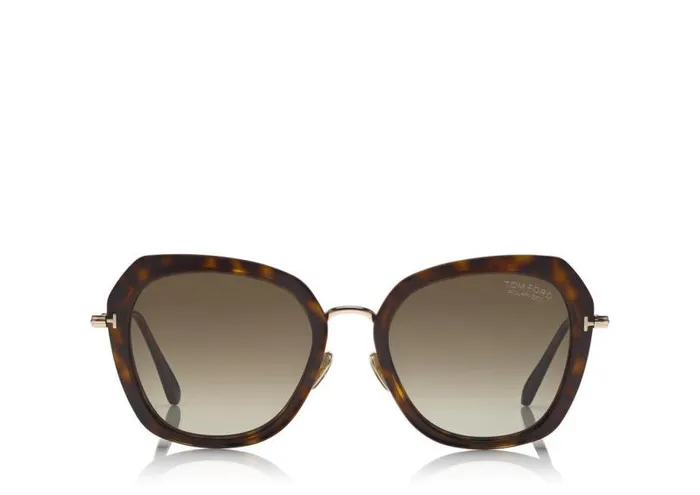 Women SUNGLASSES Tom Ford Polarized Kenyan Sunglasses Dark Havana