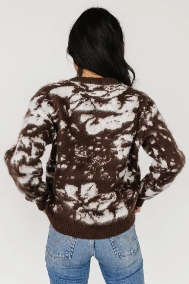 Women Sweaters Baltic Born Fairbanks Sweater Brown Print