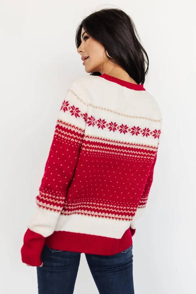 Women Sweaters Baltic Born Griffin Knit Sweater Red Multi