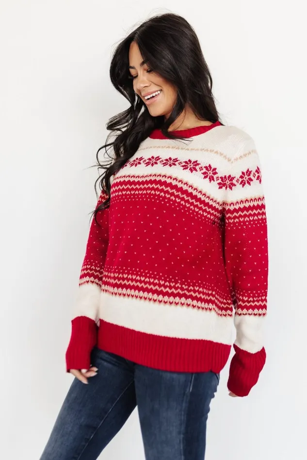 Women Sweaters Baltic Born Griffin Knit Sweater Red Multi