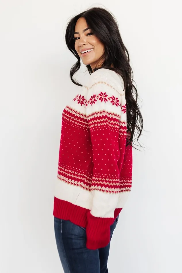 Women Sweaters Baltic Born Griffin Knit Sweater Red Multi