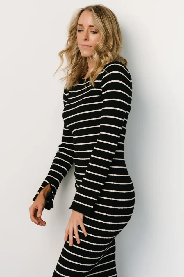 Women Sweaters Baltic Born Iggy Sweater Dress Black Ivory