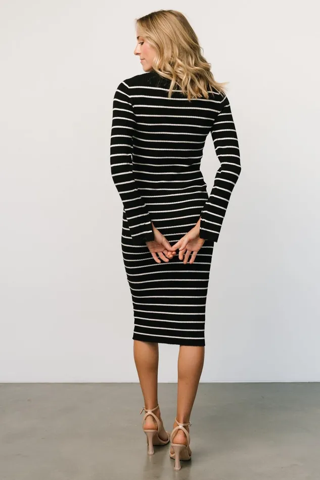 Women Sweaters Baltic Born Iggy Sweater Dress Black Ivory