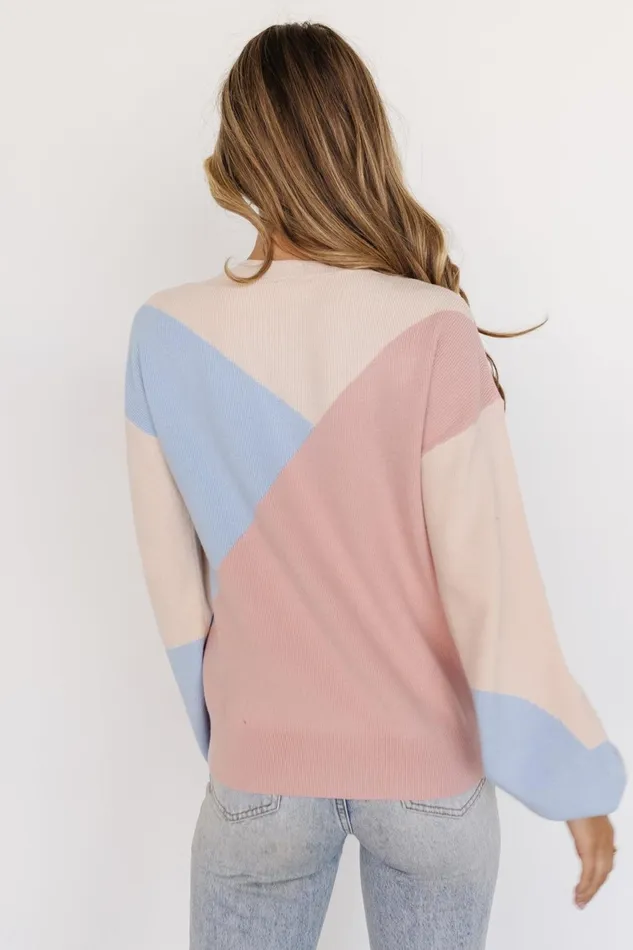 Women Sweaters Baltic Born Kendrick Color Block Sweater Blush Multi Women Sweaters Baltic Born Kendrick Color Block Sweater Blush Multi