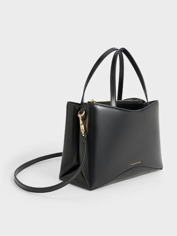 Women Sybill Tote Bag 8211 Black CHARLES and KEITH Tote Bags