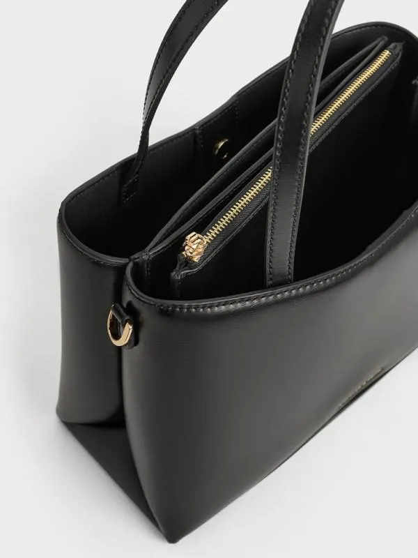 Women Sybill Tote Bag 8211 Black CHARLES and KEITH Tote Bags