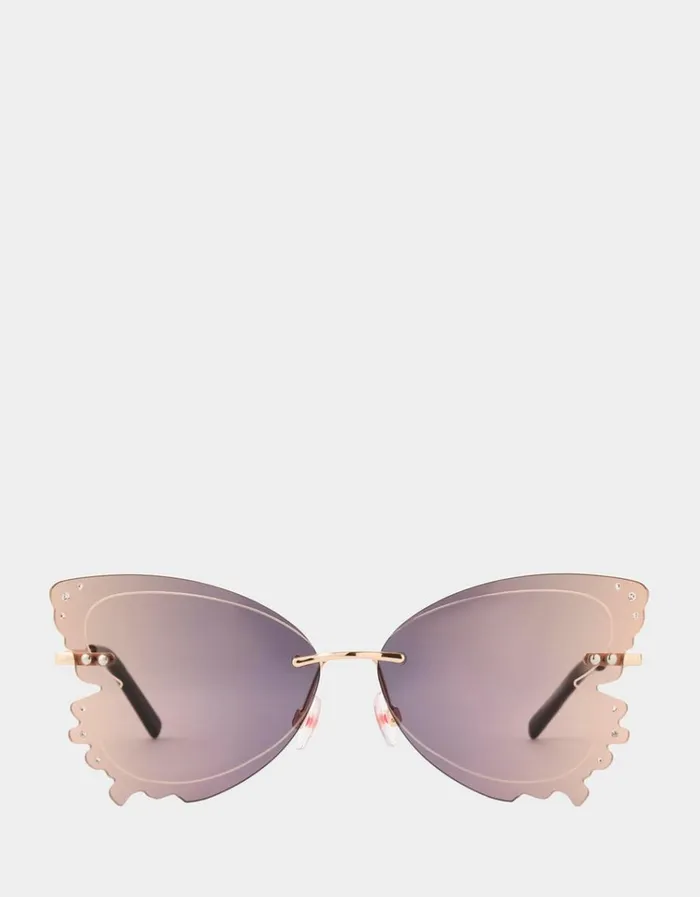 Women TAKE FLIGHT SUNGLASSES BLACK Black Betsey Johnson