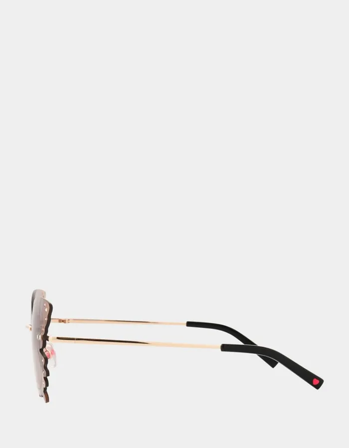 Women TAKE FLIGHT SUNGLASSES BLACK Black Betsey Johnson