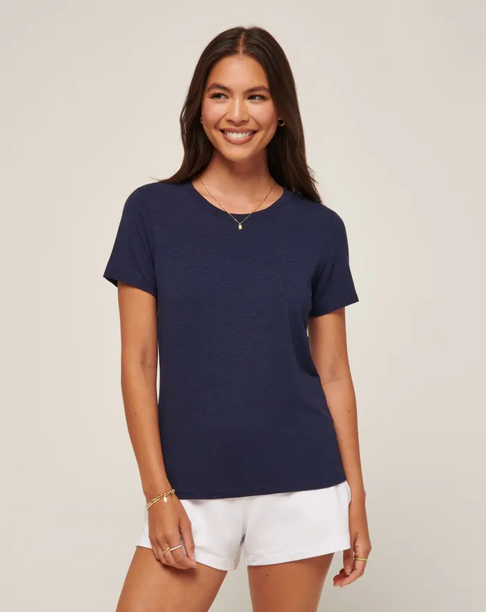 Women Tees TravisMathew CLOUD JERSEY TEE Navy