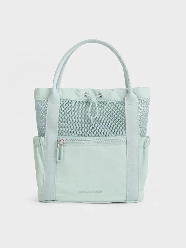 Women Terra Mesh and Nylon MultiWay Bag 8211 Sage Green CHARLES and KEITH Slouchy Bags Women Terra Mesh and Nylon MultiWay Bag 8211 Sage Green CHARLES and KEITH Slouchy Bags
