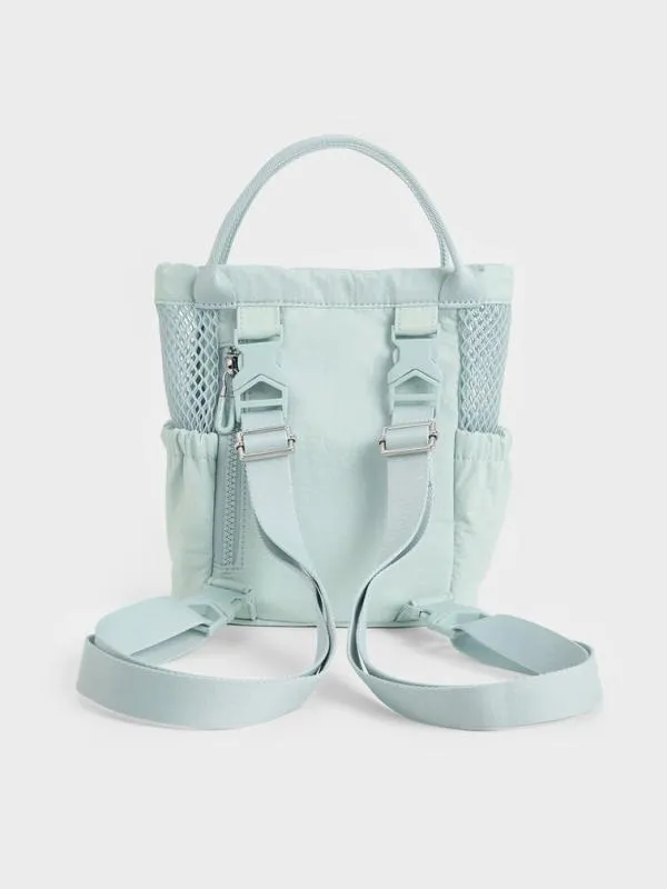 Women Terra Mesh and Nylon MultiWay Bag 8211 Sage Green CHARLES and KEITH Slouchy Bags