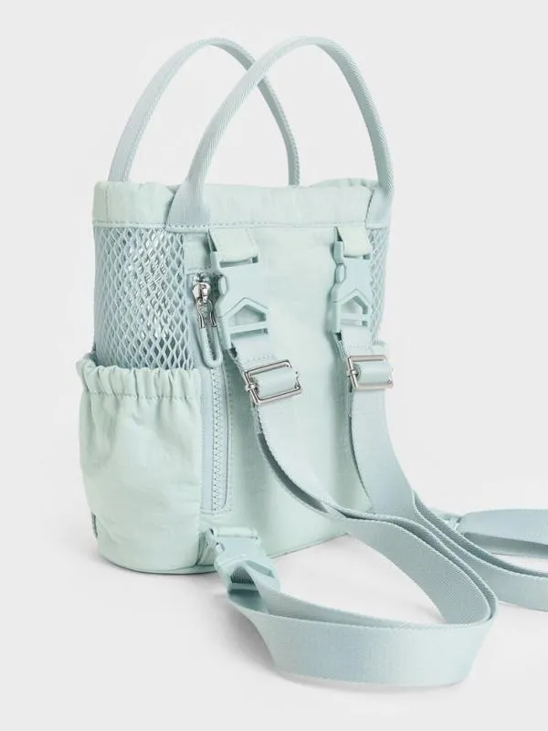 Women Terra Mesh and Nylon MultiWay Bag 8211 Sage Green CHARLES and KEITH Slouchy Bags