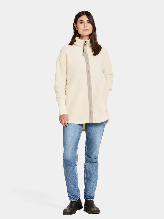 Women Tola FullZip White Foam Didriksons Spring Jackets