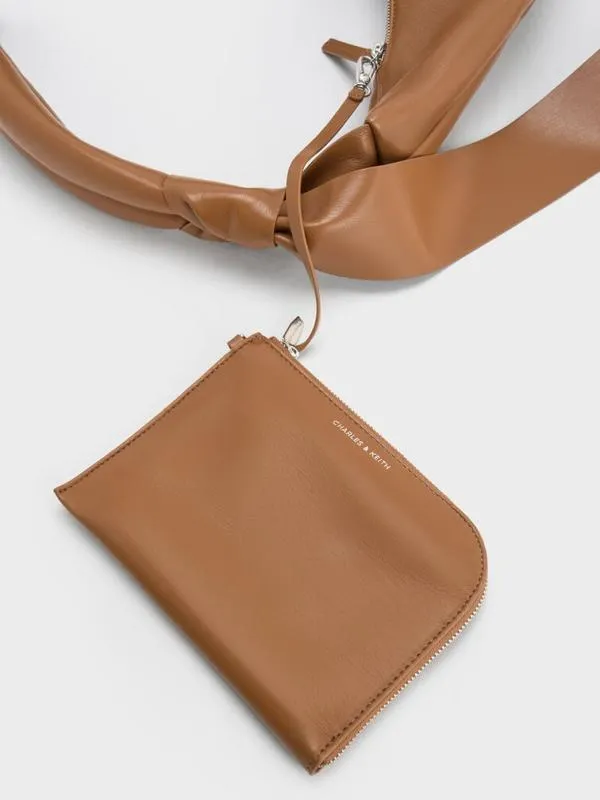 Women Toni Knotted Curved Hobo Bag 8211 Chocolate CHARLES and KEITH Slouchy Bags Women Toni Knotted Curved Hobo Bag 8211 Chocolate CHARLES and KEITH Slouchy Bags