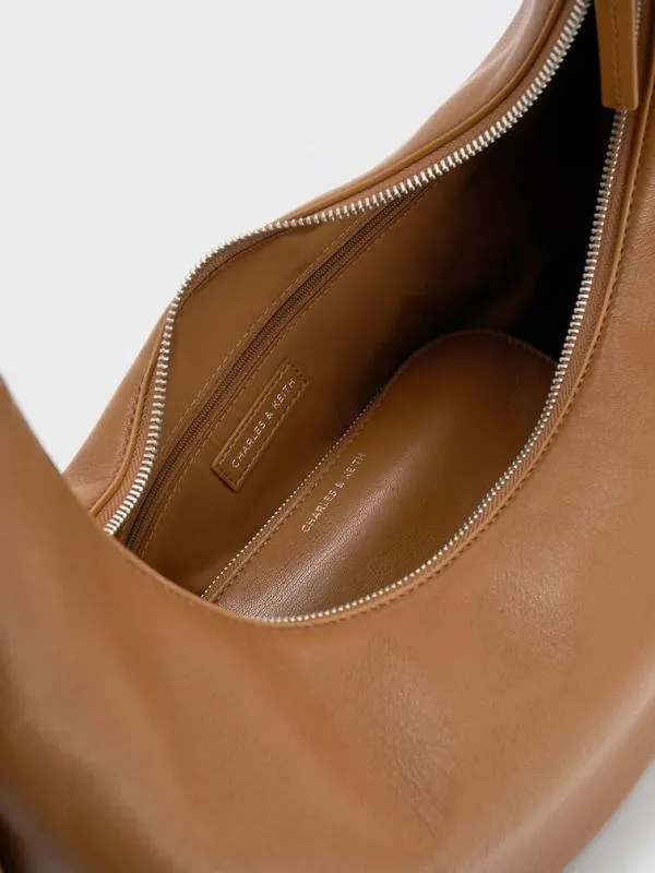Women Toni Knotted Curved Hobo Bag 8211 Chocolate CHARLES and KEITH Slouchy Bags Women Toni Knotted Curved Hobo Bag 8211 Chocolate CHARLES and KEITH Slouchy Bags