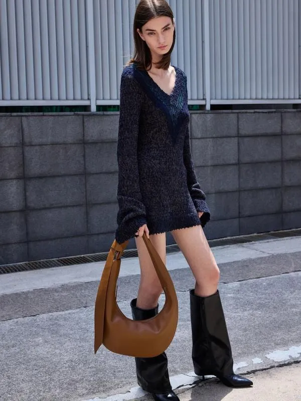 Women Toni Knotted Curved Hobo Bag 8211 Chocolate CHARLES and KEITH Slouchy Bags Women Toni Knotted Curved Hobo Bag 8211 Chocolate CHARLES and KEITH Slouchy Bags