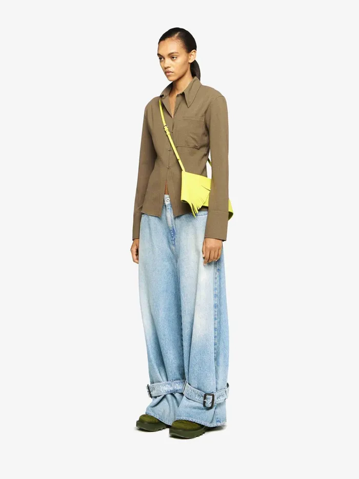 Women Trousers and Shorts JW Anderson BUCKLED CUFF DENIM JEANS Light Blue Women Trousers and Shorts JW Anderson BUCKLED CUFF DENIM JEANS Light Blue