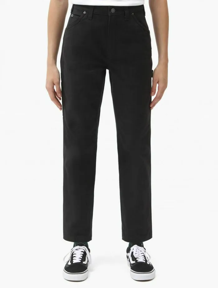 Women Trousers Dickies Duck Canvas Carpenter Pant Black