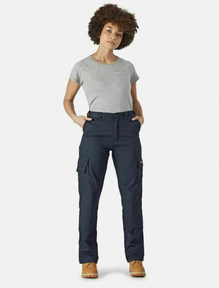 Women Trousers Dickies Women039s Everyday Flex Trousers Navy Blue