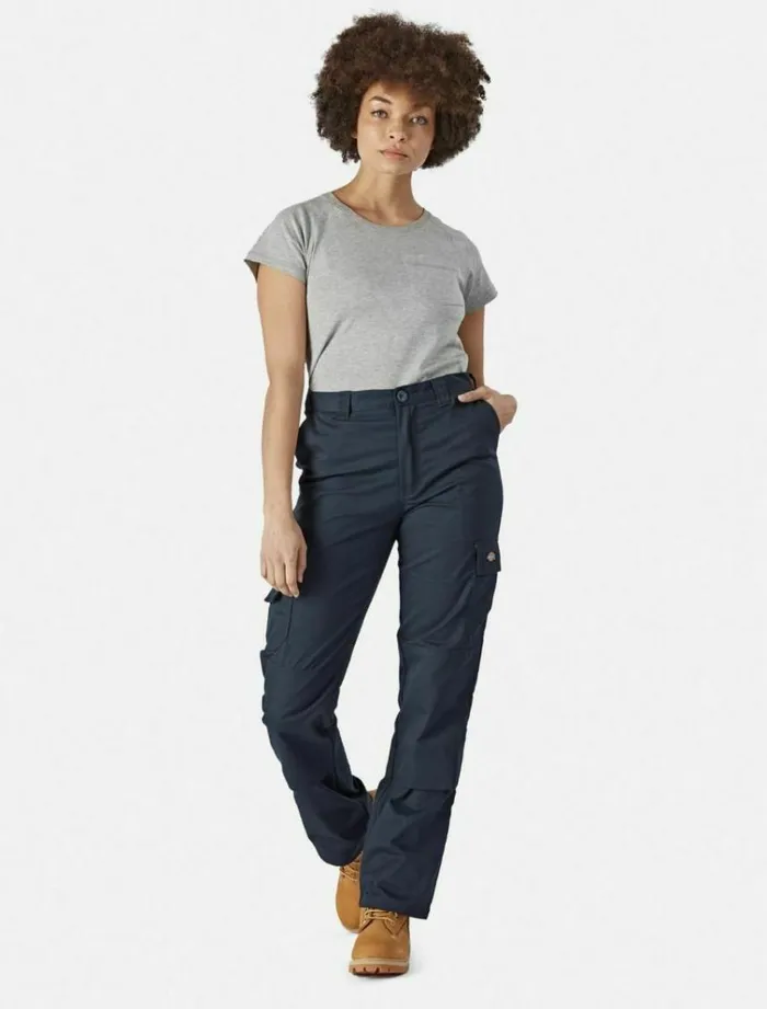 Women Trousers Dickies Women039s Everyday Flex Trousers Navy Blue