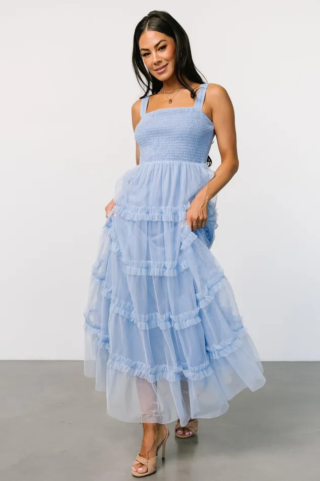 Women Tulle Styles Baltic Born Constance Tulle Maxi Dress Light Blue