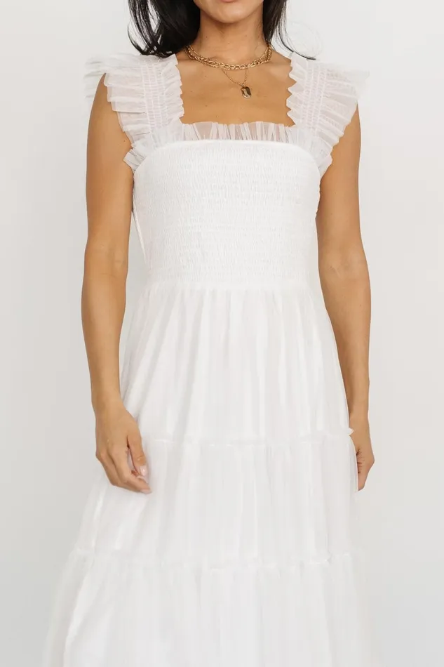 Women Tulle Styles Baltic Born Emma Smocked Tulle Dress Off White
