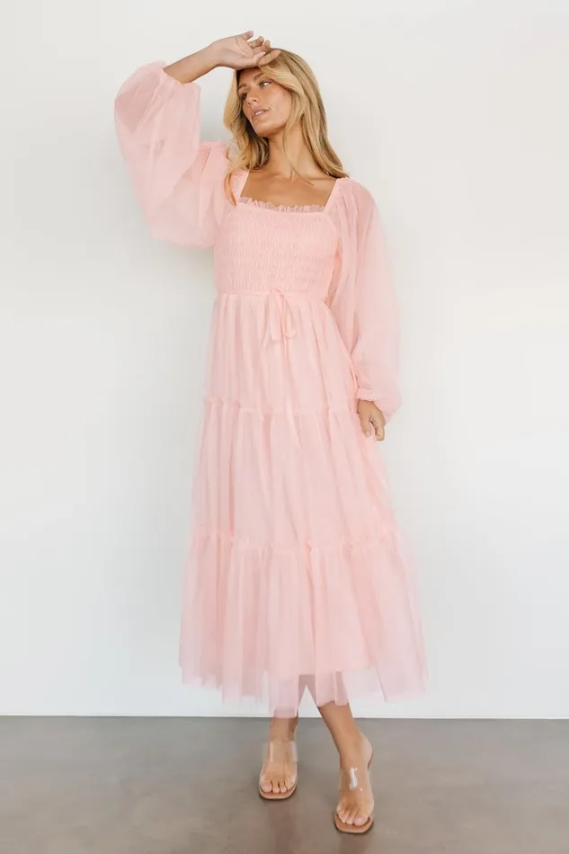 Women Tulle Styles Baltic Born Katrina Tulle Maxi Dress Pale Blush