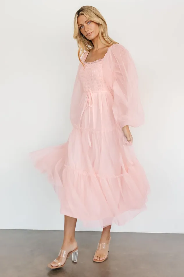 Women Tulle Styles Baltic Born Katrina Tulle Maxi Dress Pale Blush