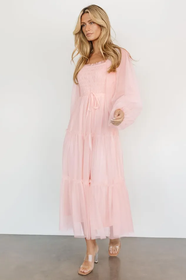 Women Tulle Styles Baltic Born Katrina Tulle Maxi Dress Pale Blush