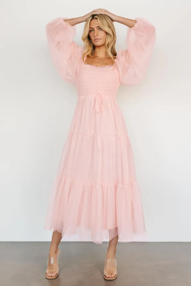 Women Tulle Styles Baltic Born Katrina Tulle Maxi Dress Pale Blush