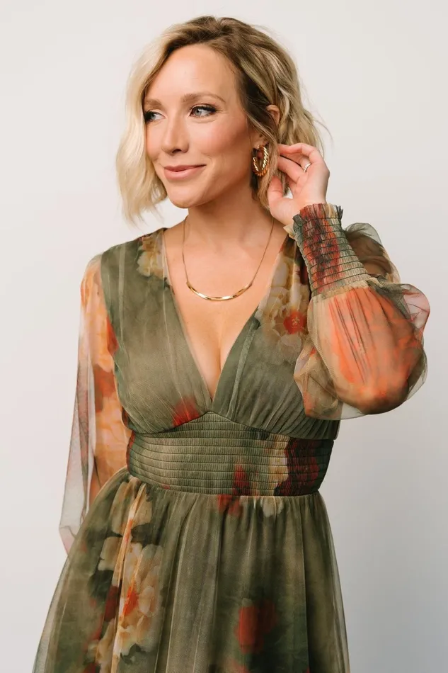 Women Tulle Styles Baltic Born Layla Tulle Maxi Dress Olive Rust