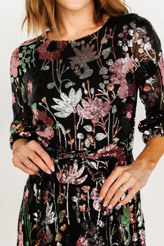 Women Wedding Guest Baltic Born Destiny Sequin Maxi Dress Black Multi Women Wedding Guest Baltic Born Destiny Sequin Maxi Dress Black Multi