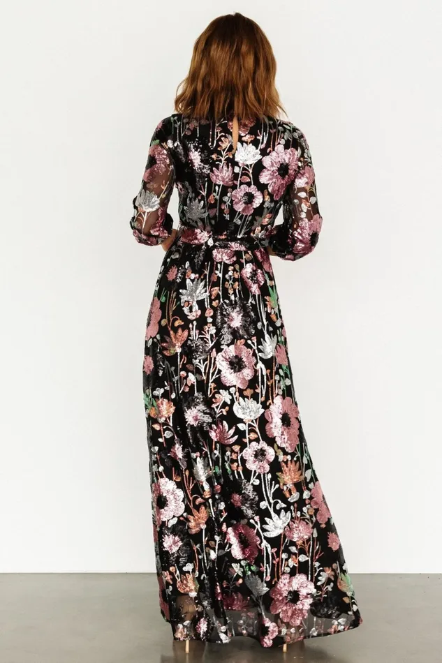 Women Wedding Guest Baltic Born Destiny Sequin Maxi Dress Black Multi Women Wedding Guest Baltic Born Destiny Sequin Maxi Dress Black Multi