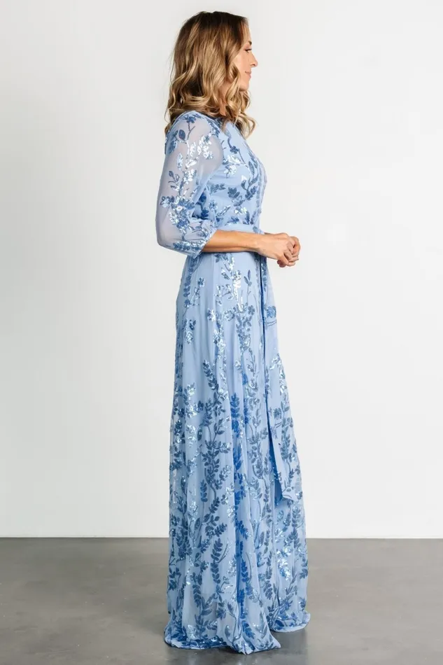 Women Wedding Guest Baltic Born Destiny Sequin Maxi Dress Blue Women Wedding Guest Baltic Born Destiny Sequin Maxi Dress Blue