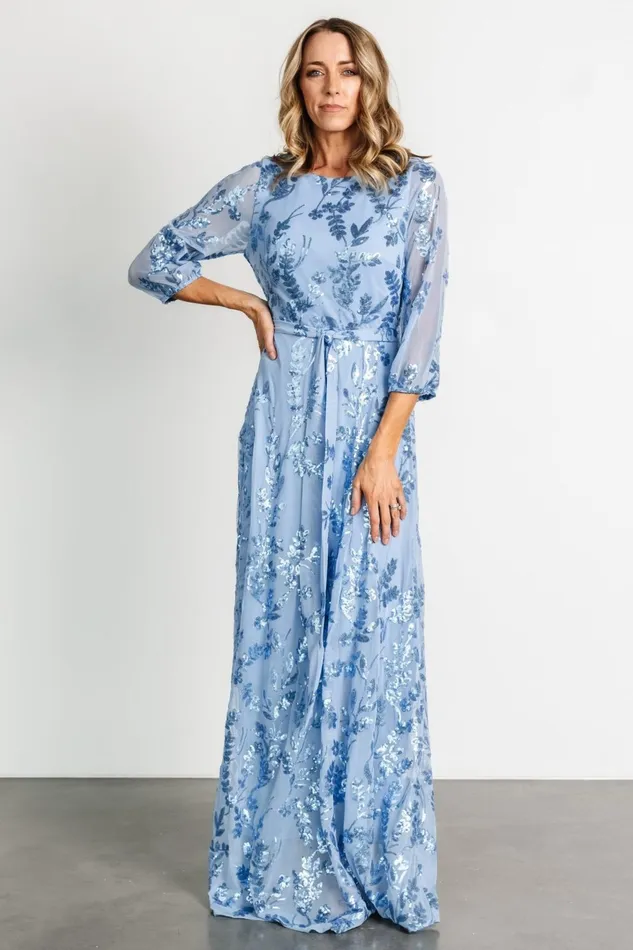 Women Wedding Guest Baltic Born Destiny Sequin Maxi Dress Blue Women Wedding Guest Baltic Born Destiny Sequin Maxi Dress Blue