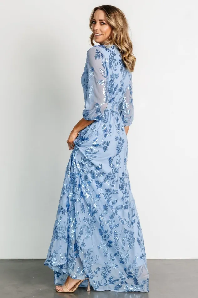 Women Wedding Guest Baltic Born Destiny Sequin Maxi Dress Blue Women Wedding Guest Baltic Born Destiny Sequin Maxi Dress Blue
