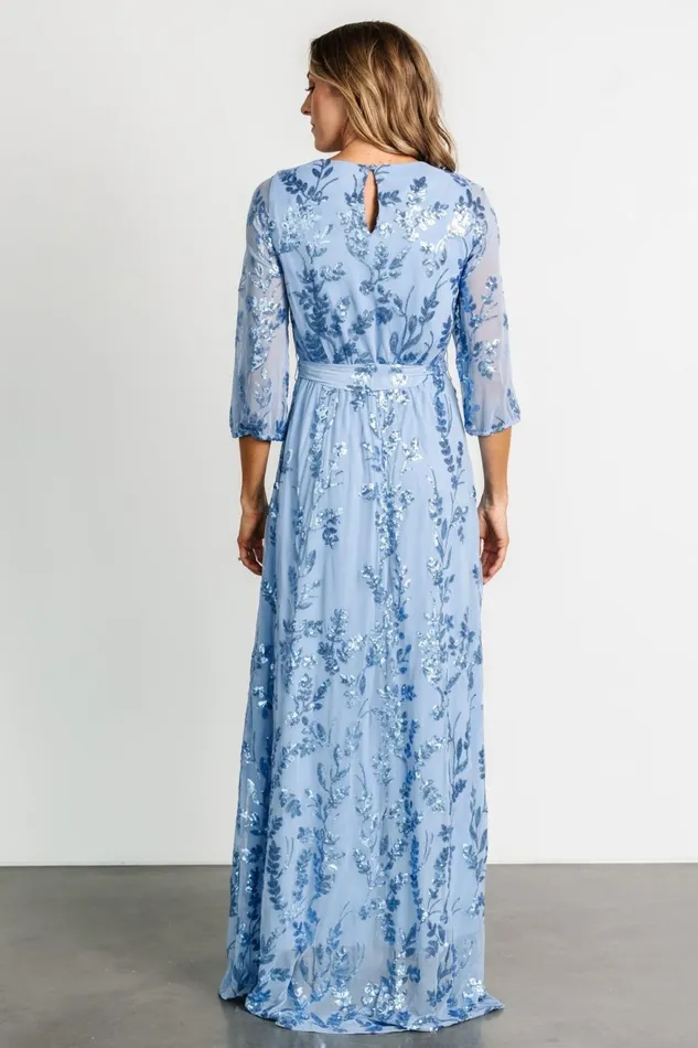 Women Wedding Guest Baltic Born Destiny Sequin Maxi Dress Blue Women Wedding Guest Baltic Born Destiny Sequin Maxi Dress Blue