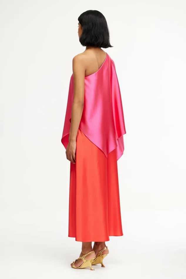 Women WESTACRE MIDI DRESS Chilli With Fuschia Acler Midi Dresses