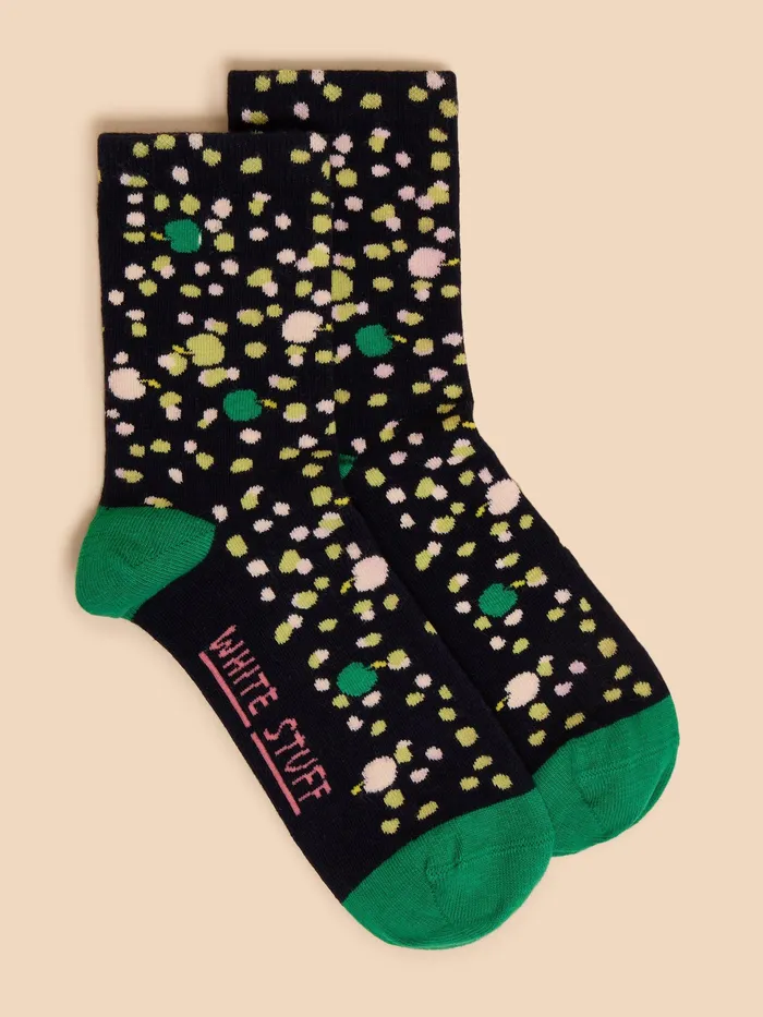 Women White Stuff Accessories Apple Spot Ankle Sock