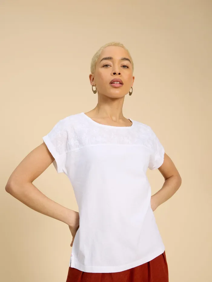 Women White Stuff Clothing ANTHEA EMBROIDERY TOP