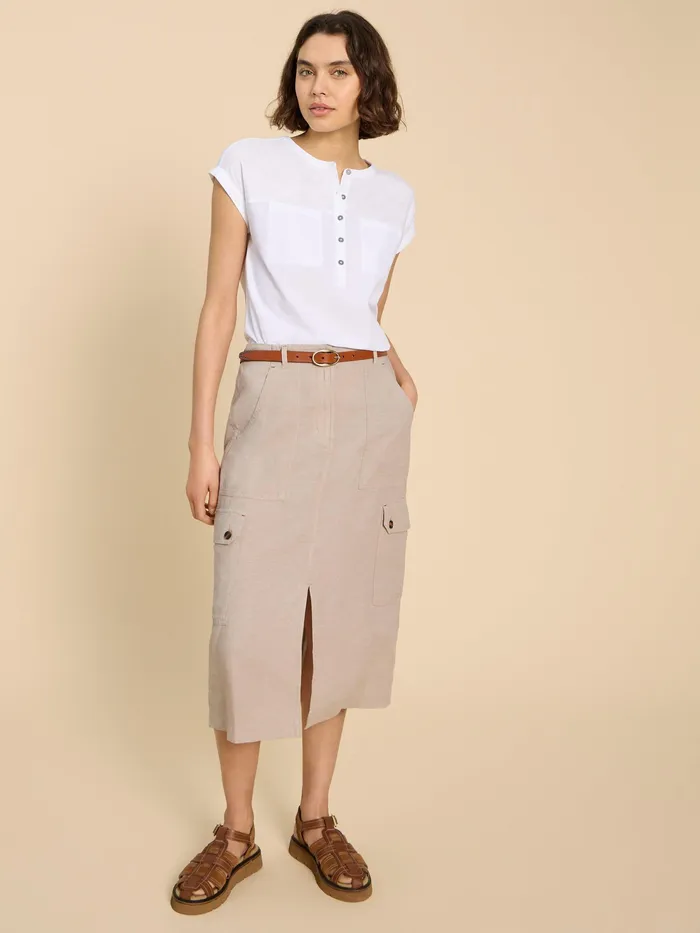 Women White Stuff Clothing Arabella Linen Blend Skirt