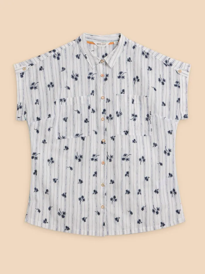 Women White Stuff Clothing Ellie Stripe Embroidered Shirt Women White Stuff Clothing Ellie Stripe Embroidered Shirt