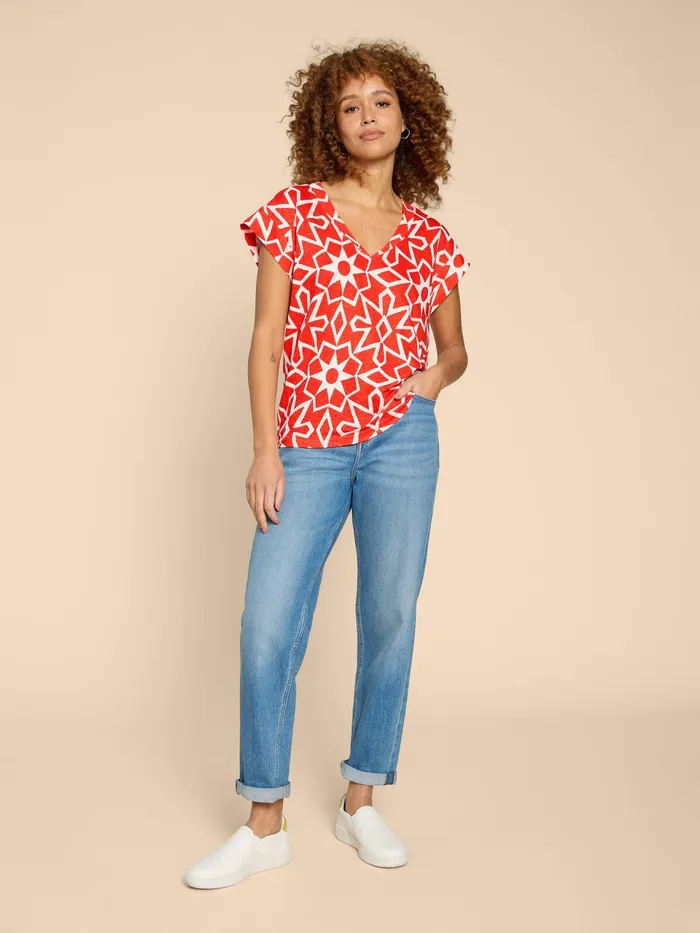 Women White Stuff Clothing IVY LINEN TEE Women White Stuff Clothing IVY LINEN TEE